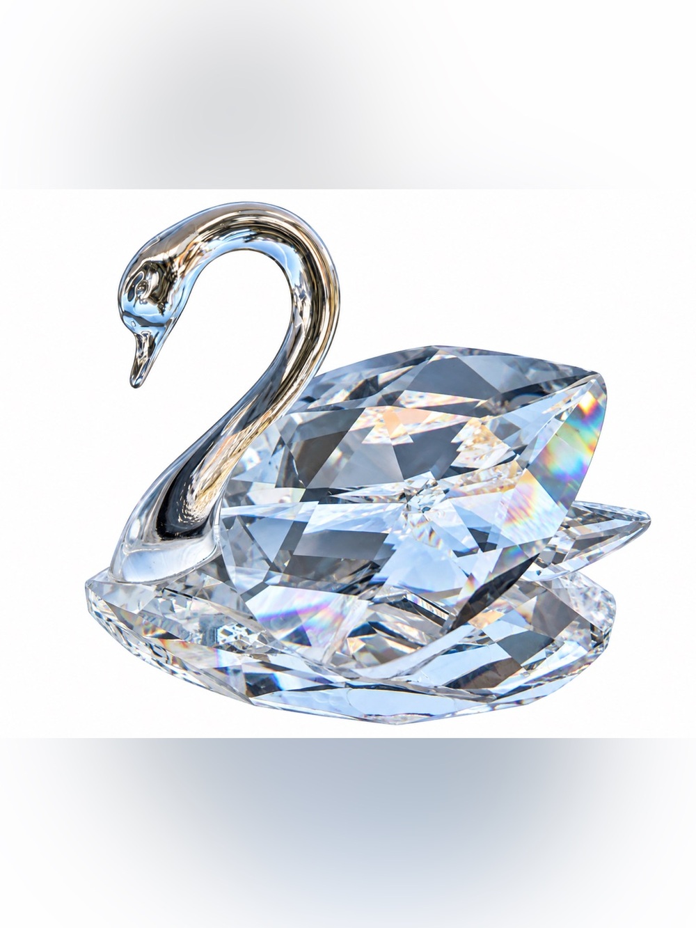 Swarovski Crystal Swan Figurine - 2” h 2” L